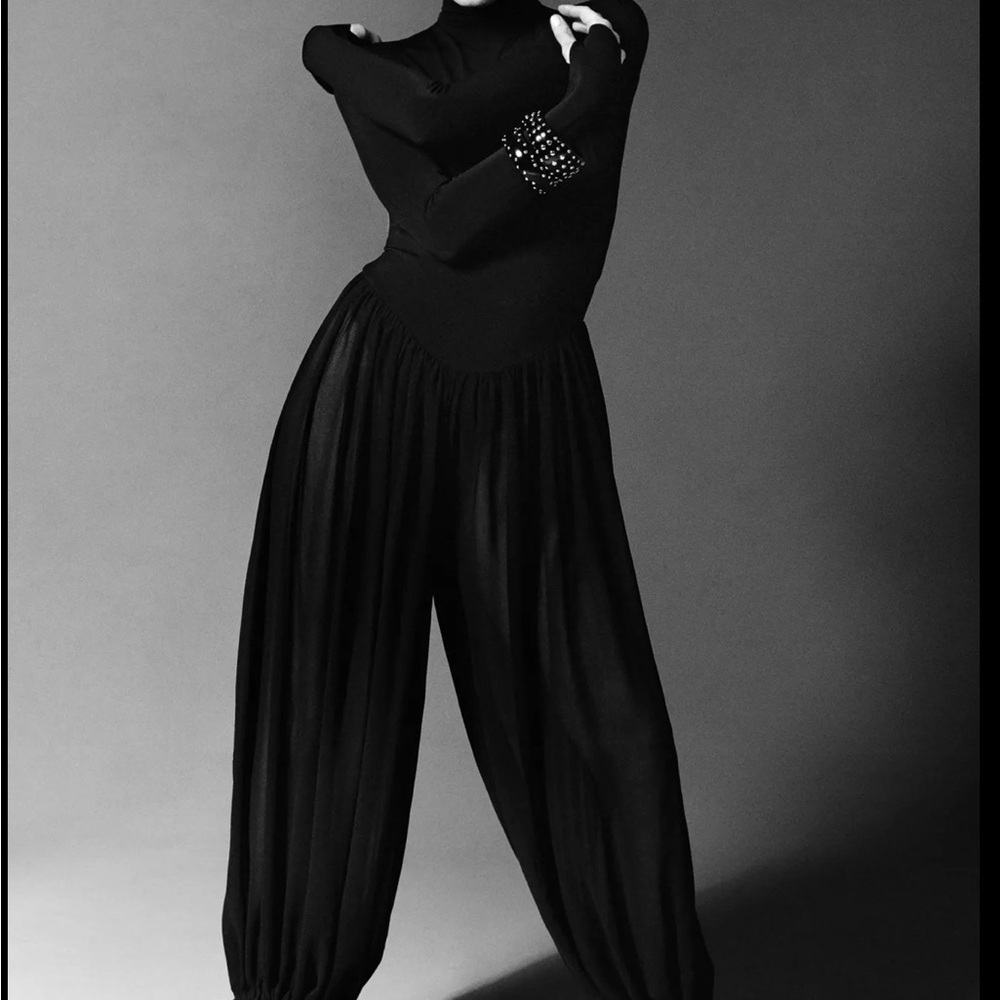Long combination volume Jumpsuit-Zara